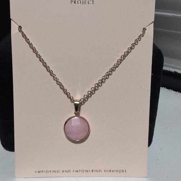 🌸 Sanctuary Project Blush Pink Stone Pendant Necklace – Jewelry with Purpose 💖 - Picture 10 of 16